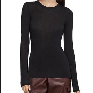 Sheer black tissue tee top NWT